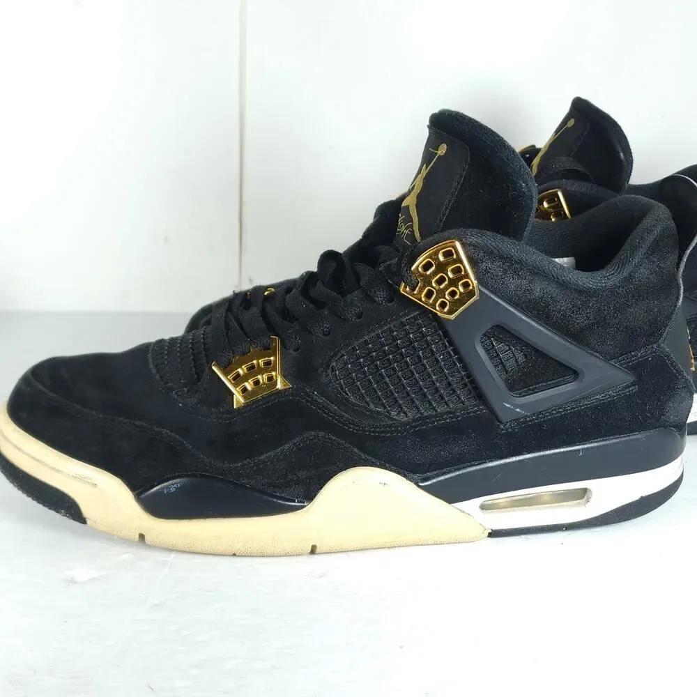 Nike Air Jordan Men’s Retro 4 Royalty 2016 US10,5 Suede Black Athletic Sneakers